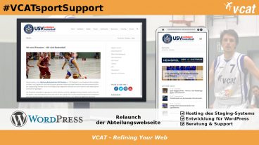 USV-Basketballer mit neuer WordPress-Homepage