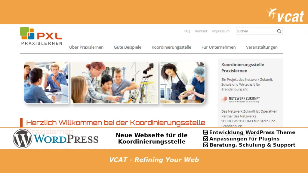 WordPress-Website für Praxislernen.de entwickelt