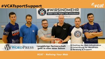 VCAT verlängert langjähriges Sponsoring mit den Basketballern des USV Potsdam