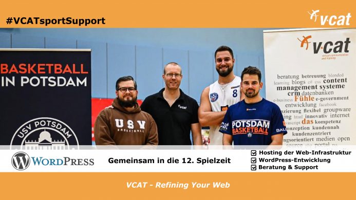 VCAT weiterhin Web-Partner der Basketballer des USV Potsdam