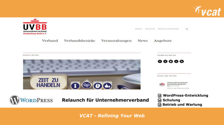 WordPress Relaunch Unternehmerverband Brandenburg Berlin