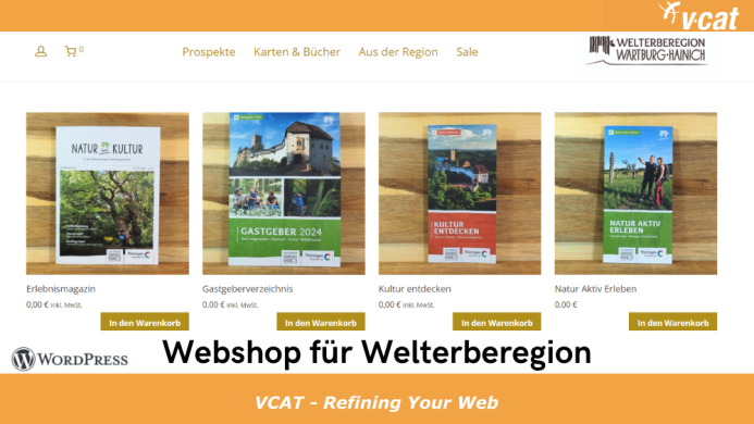 WordPress-basierter Webshop für die Welterberegion Wartburg-Hainich
