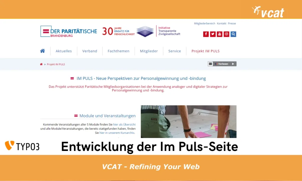 Neugestaltung der Im Puls-Seite des Paritätischen Verbandes