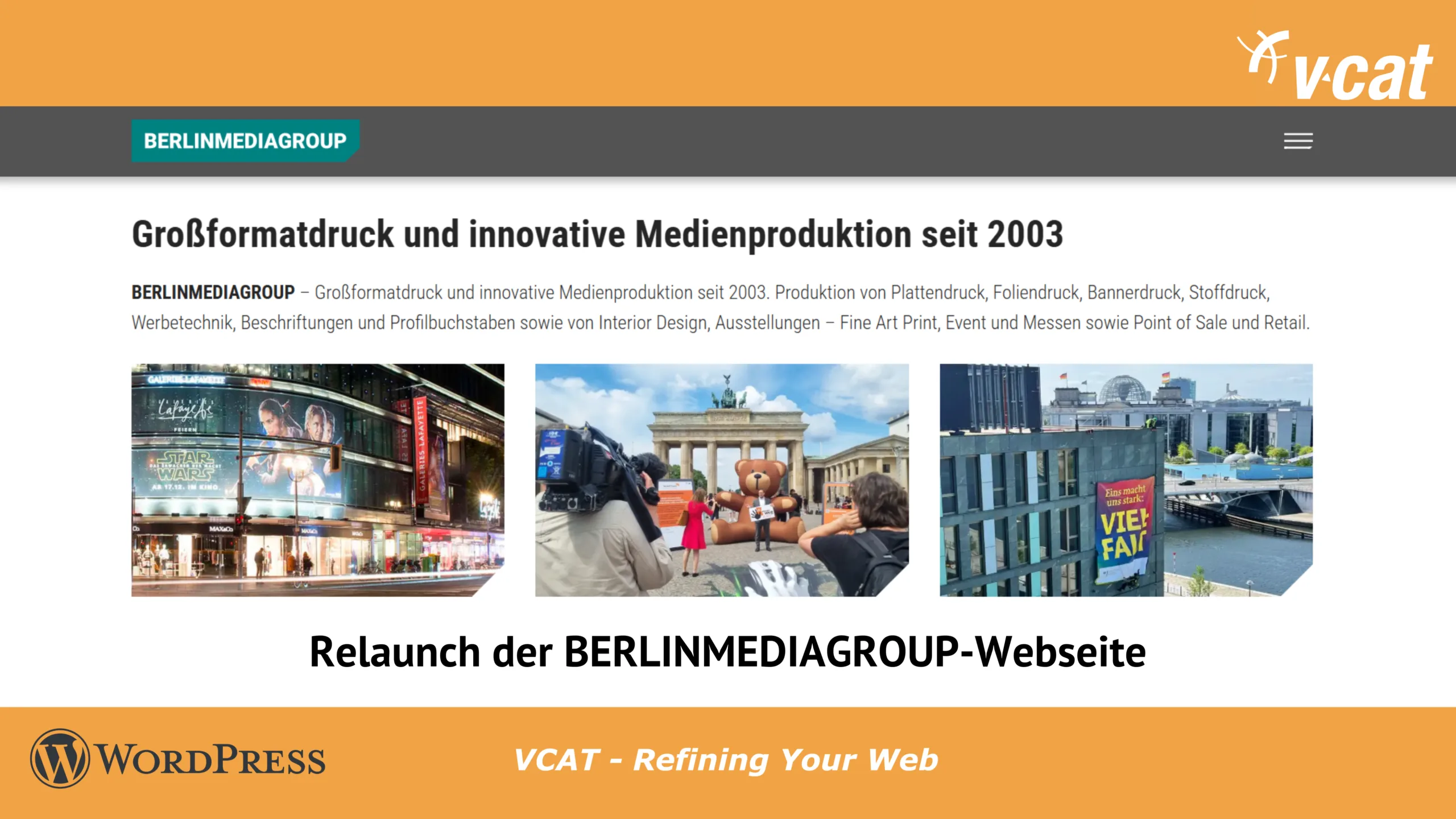 Relaunch der BERLINMEDIAGROUP-Webseite